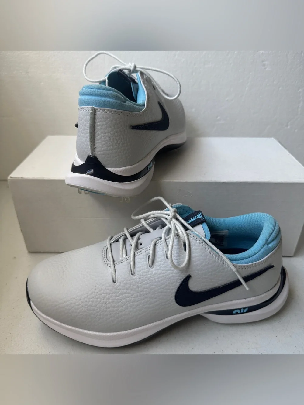 NIKE Air Zoom Victory Tour 3 Pure Platinum Lt Grey Blue Golf Shoes Mens 7